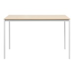 Τραπέζι Faragio pakoworld σε φυσική απόχρωση-λευκά μεταλλικά πόδια 120x75x75εκ