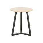 Βοηθητικό τραπέζι Berton pakoworld taupe με μαύρο μέταλλο Φ45x52εκ