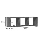 Ραφιέρα τοίχου Mikoro pakoworld σε λευκή απόχρωση 90x22x25.6εκ Ραφιέρα τοίχου Mikoro pakoworld σε λευκή απόχρωση 90x22x25.6εκ