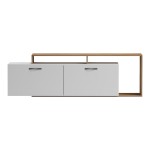 Έπιπλο τηλεόρασης Tobler pakoworld σε oak- λευκή απόχρωση 170x40x53εκ Έπιπλο τηλεόρασης Tobler pakoworld σε oak- λευκή απόχρωση 170x40x53εκ