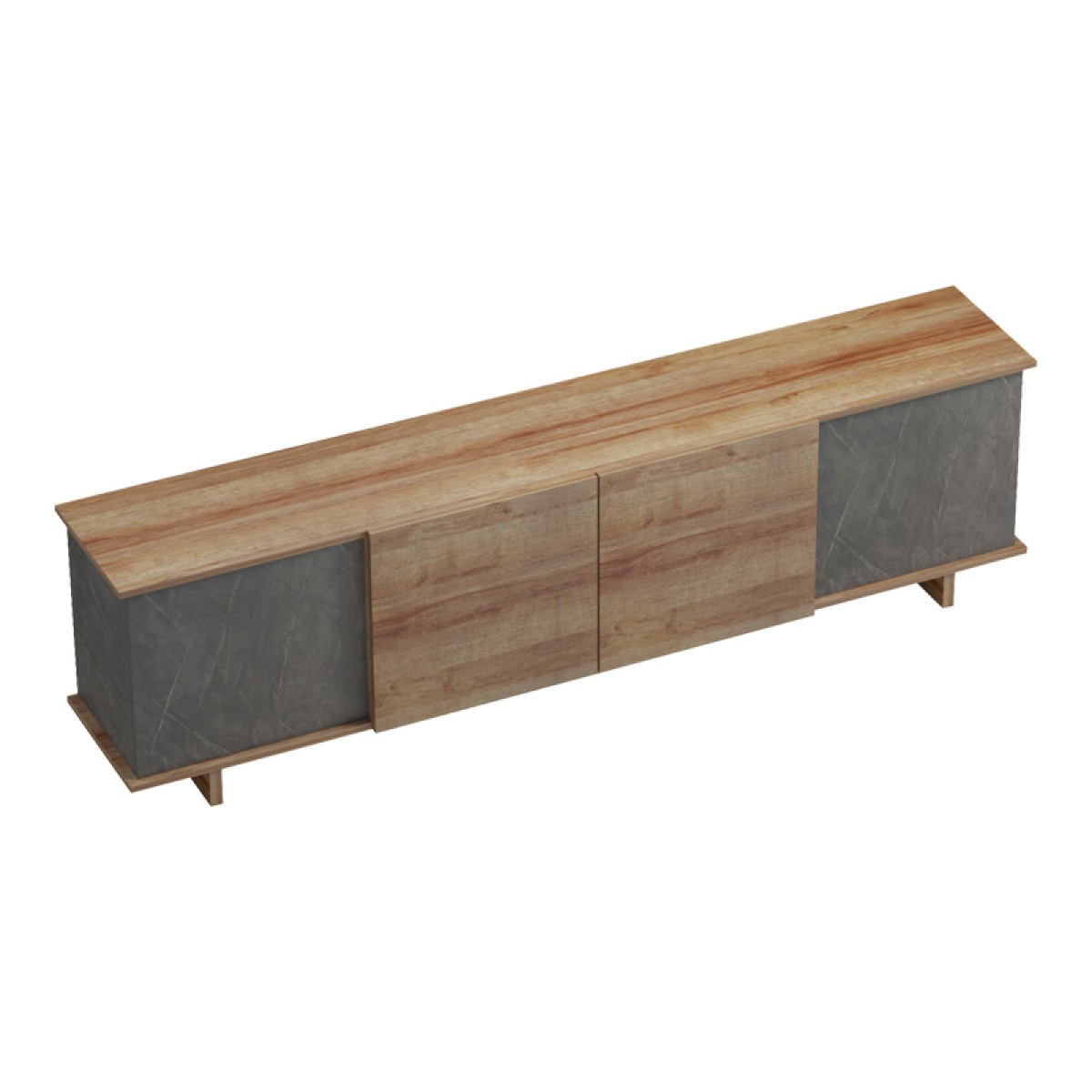 Έπιπλο τηλεόρασης Zafore pakoworld σε oak-καφέ antique απόχρωση 180x33x50εκ Έπιπλο τηλεόρασης Zafore pakoworld σε oak-καφέ antique απόχρωση 180x33x50εκ