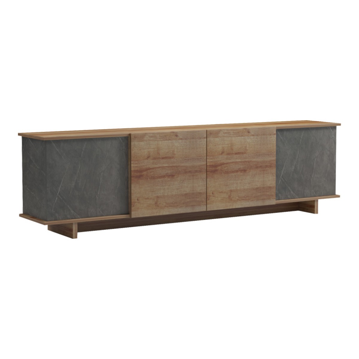 Έπιπλο τηλεόρασης Zafore pakoworld σε oak-καφέ antique απόχρωση 180x33x50εκ Έπιπλο τηλεόρασης Zafore pakoworld σε oak-καφέ antique απόχρωση 180x33x50εκ