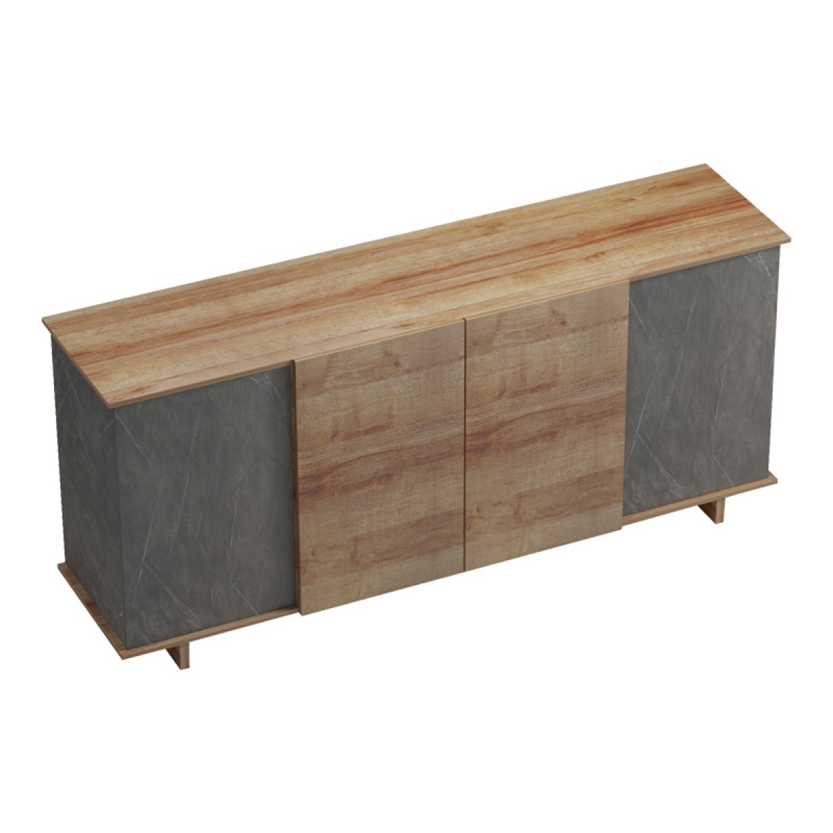 Μπουφές Zafore pakoworld σε oak - καφέ antique απόχρωση 180x45x80εκ Μπουφές Zafore pakoworld σε oak - καφέ antique απόχρωση 180x45x80εκ