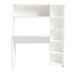 Γραφείο με βιβλιοθήκη Janson pakoworld σε λευκή απόχρωση 113.2x40x141.8εκ