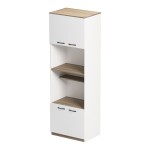 Ντουλάπα κουζίνας Rowan pakoworld σε λευκή-sonoma απόχρωση 60x42x182εκ