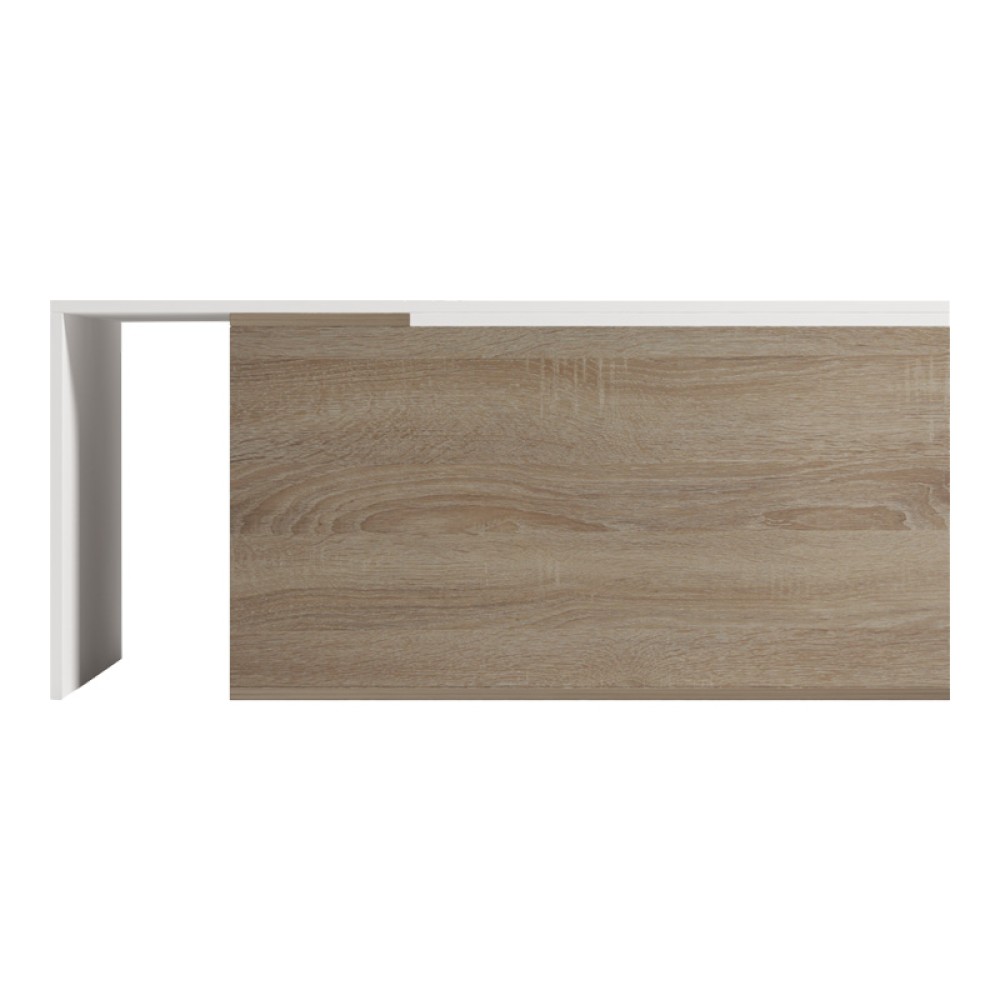 Τραπέζι σαλονιού Extera pakoworld επεκτεινόμενο σε λευκή-sonoma απόχρωση 100-160x50x45εκ