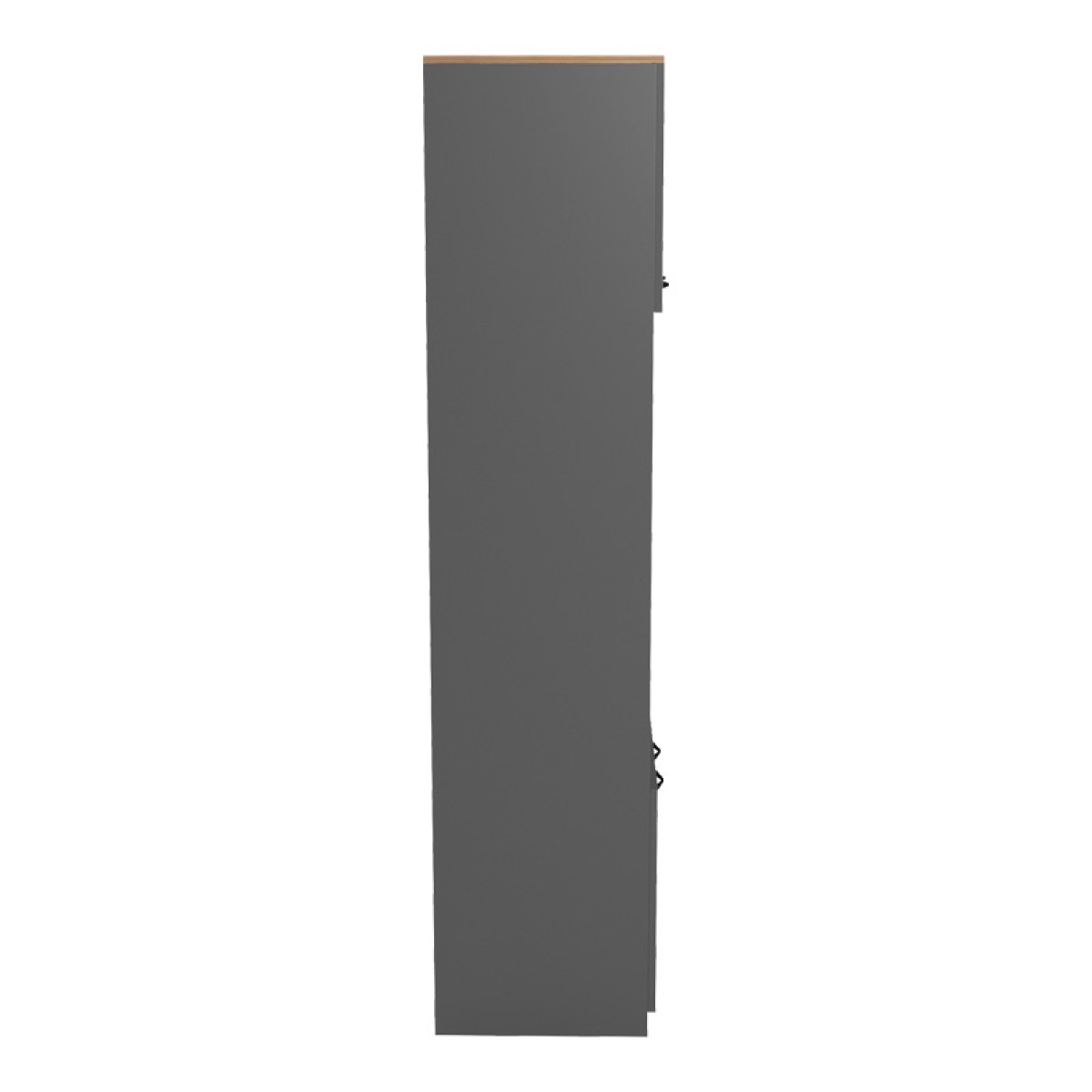 Ντουλάπα κουζίνας Rowan pakoworld σε ανθρακί-oak απόχρωση 60x42x182εκ