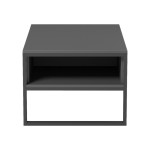 Τραπέζι σαλονιού Bendon pakoworld σε ανθρακί-μαύρη απόχρωση 100x60x44.5εκ