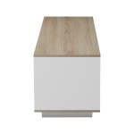Έπιπλο τηλεόρασης Winey pakoworld σε sonoma-λευκή απόχρωση 180x44.5x44.5εκ