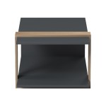 Τραπέζι σαλονιού Masasi pakoworld ανθρακί - sonoma 80x50x35εκ