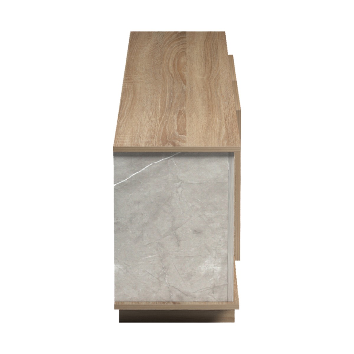 Έπιπλο τηλεόρασης Zafore pakoworld sonoma- γκρι μπεζ όψη μαρμάρου 180x33x50εκ