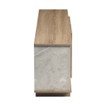 Έπιπλο τηλεόρασης Zafore pakoworld sonoma- γκρι μπεζ όψη μαρμάρου 180x33x50εκ