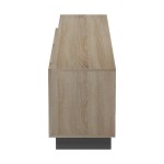 Έπιπλο τηλεόρασης με Led Vario pakoworld sonoma - ανθρακί 185.6x35x45εκ