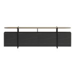 Έπιπλο τηλεόρασης Medousa pakoworld sonoma - μαύρη όψη μαρμάρου 160x35.5x50εκ