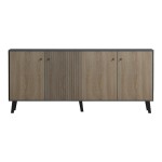 Μπουφές Tuscany pakoworld sonoma-ανθρακί 180x40x78.6εκ