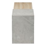 Έπιπλο τηλεόρασης επιτοίχιο Flato pakoworld sonoma-γκρι μπεζ όψη μαρμάρου 150x29.5x38.5εκ