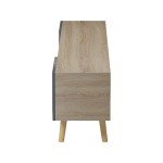 Έπιπλο τηλεόρασης Osclo pakoworld sonoma-ανθρακί 160x30x53.5εκ