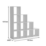 Βιβλιοθήκη Scala pakoworld sonoma 129.5x29x129.5εκ