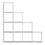 Βιβλιοθήκη Scala pakoworld λευκό 129.5x29x129.5εκ