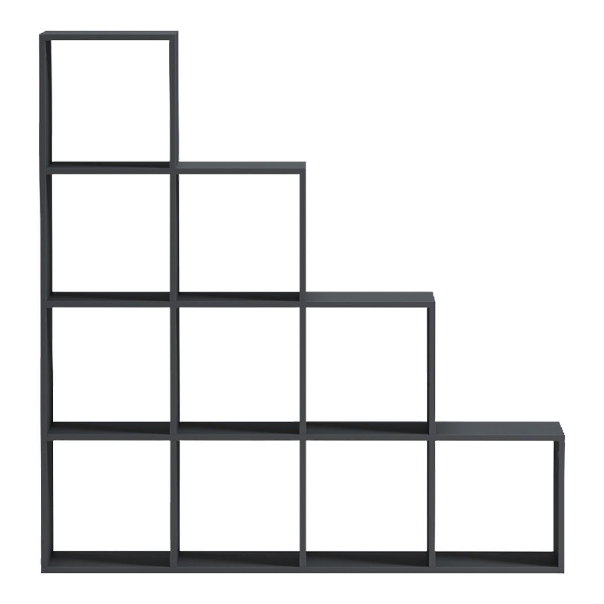 Βιβλιοθήκη Scala pakoworld ανθρακί 129.5x29x129.5εκ