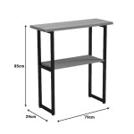 Κονσόλα Solain pakoworld sonoma-μαύρο μέταλλο 79x29x85εκ