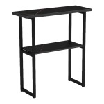 Κονσόλα Solain pakoworld μαύρο εφε μαρμάρου-μαύρο μέταλλο 79x29x85εκ