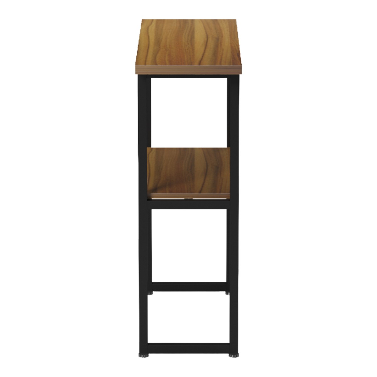 Κονσόλα Solain pakoworld καρυδί-μαύρο μέταλλο 79x29x85εκ