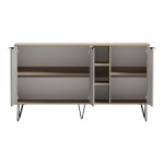 Μπουφές Balain pakoworld sonoma-γκρι μπεζ όψη μαρμάρου 142x35.5x83εκ