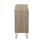 Μπουφές Balain pakoworld sonoma-γκρι μπεζ όψη μαρμάρου 142x35.5x83εκ