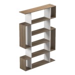 Βιβλιοθήκη Mito pakoworld sonoma - λευκό 108.5x25x161εκ