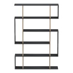 Βιβλιοθήκη Mito pakoworld ανθρακί - sonoma 108.5x25x161εκ