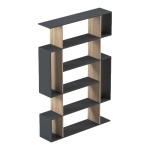 Βιβλιοθήκη Mito pakoworld ανθρακί - sonoma 108.5x25x161εκ