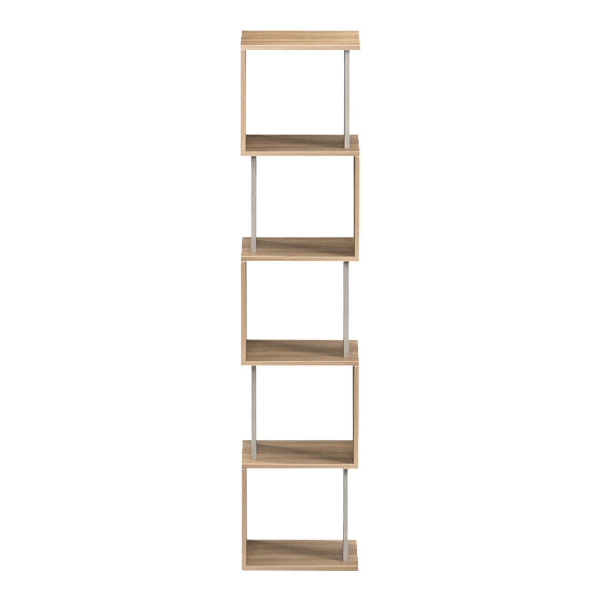Βιβλιοθήκη Cubik pakoworld sonoma- γκρι μπεζ οψη μαρμάρου 35x30x161εκ