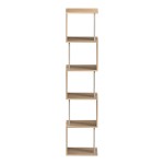 Βιβλιοθήκη Cubik pakoworld sonoma- γκρι μπεζ οψη μαρμάρου 35x30x161εκ