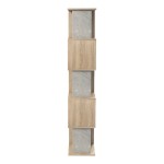 Βιβλιοθήκη Cubik pakoworld sonoma- γκρι μπεζ οψη μαρμάρου 35x30x161εκ