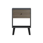 Κομοδίνο Tuscany pakoworld sonoma-ανθρακί 40x40x55εκ