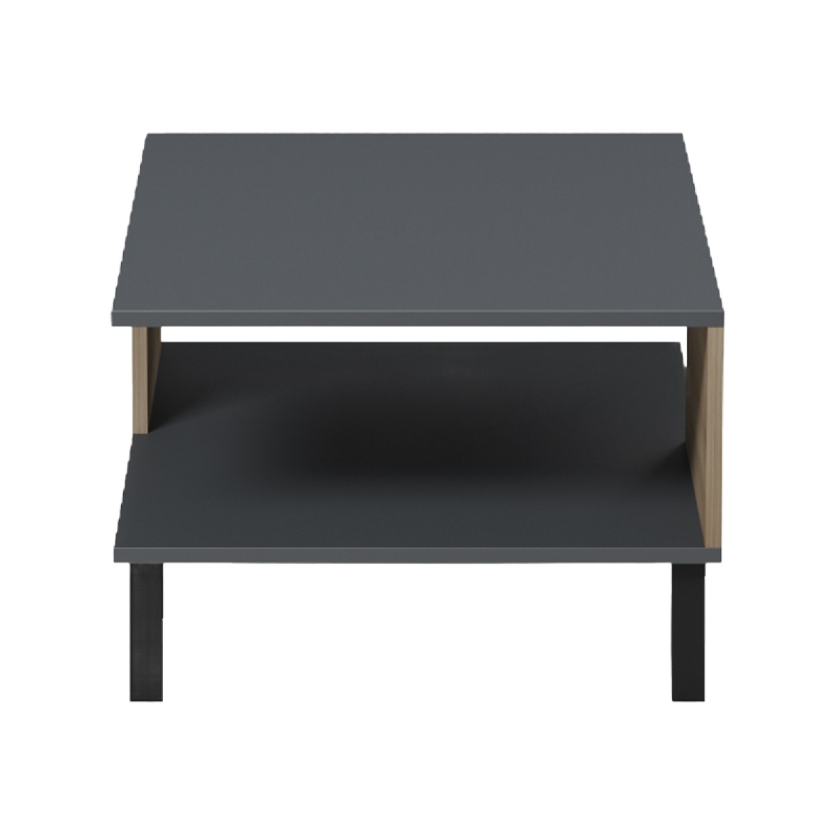 Τραπεζάκι σαλονιού Tuscany pakoworld sonoma-ανθρακί 83x54x34εκ