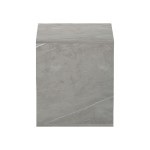 Βοηθητικό τραπέζι Doublo pakoworld γκρι μπεζ μαρμαρου 40x35x40εκ