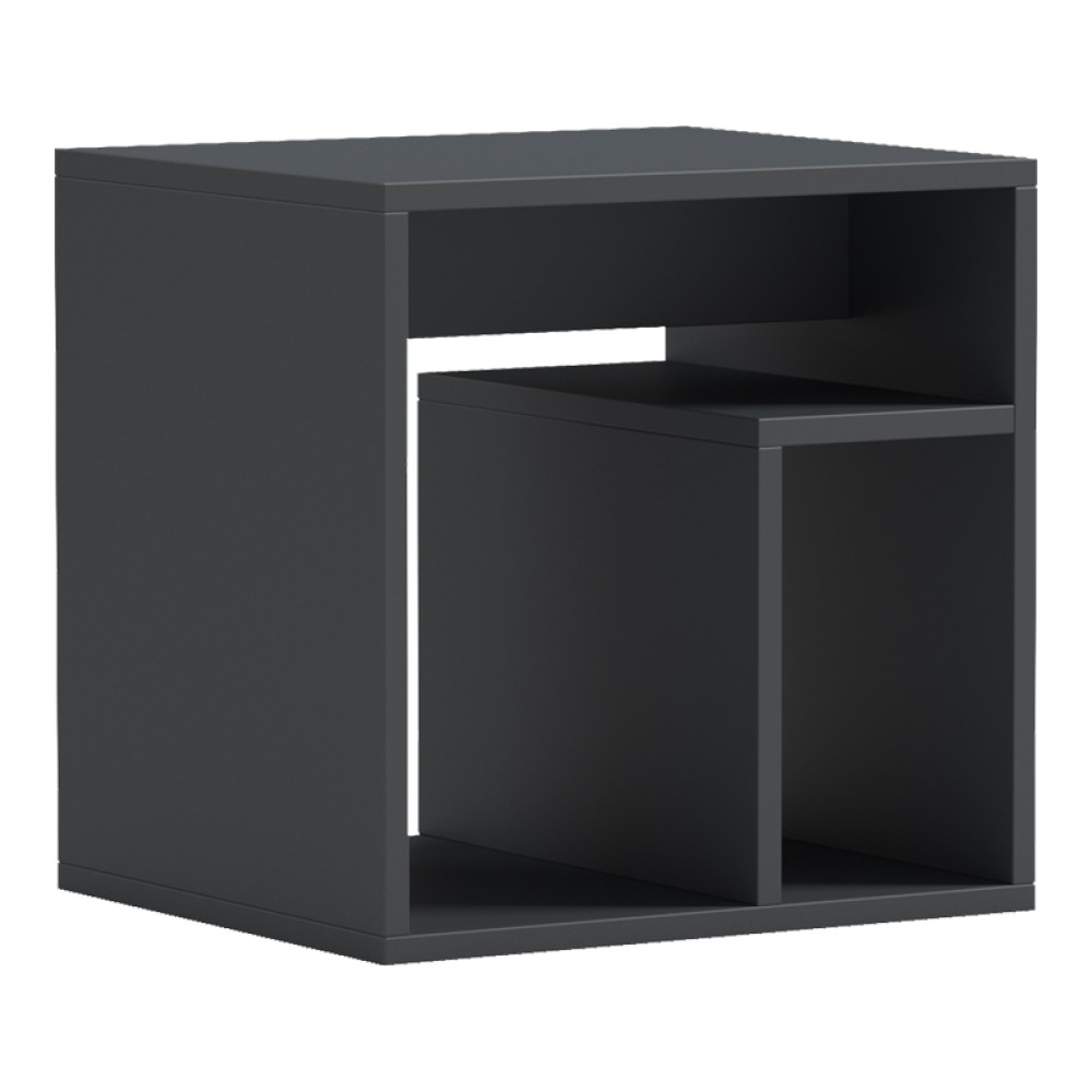 Βοηθητικό τραπέζι Doublo pakoworld ανθρακί 40x35x40εκ