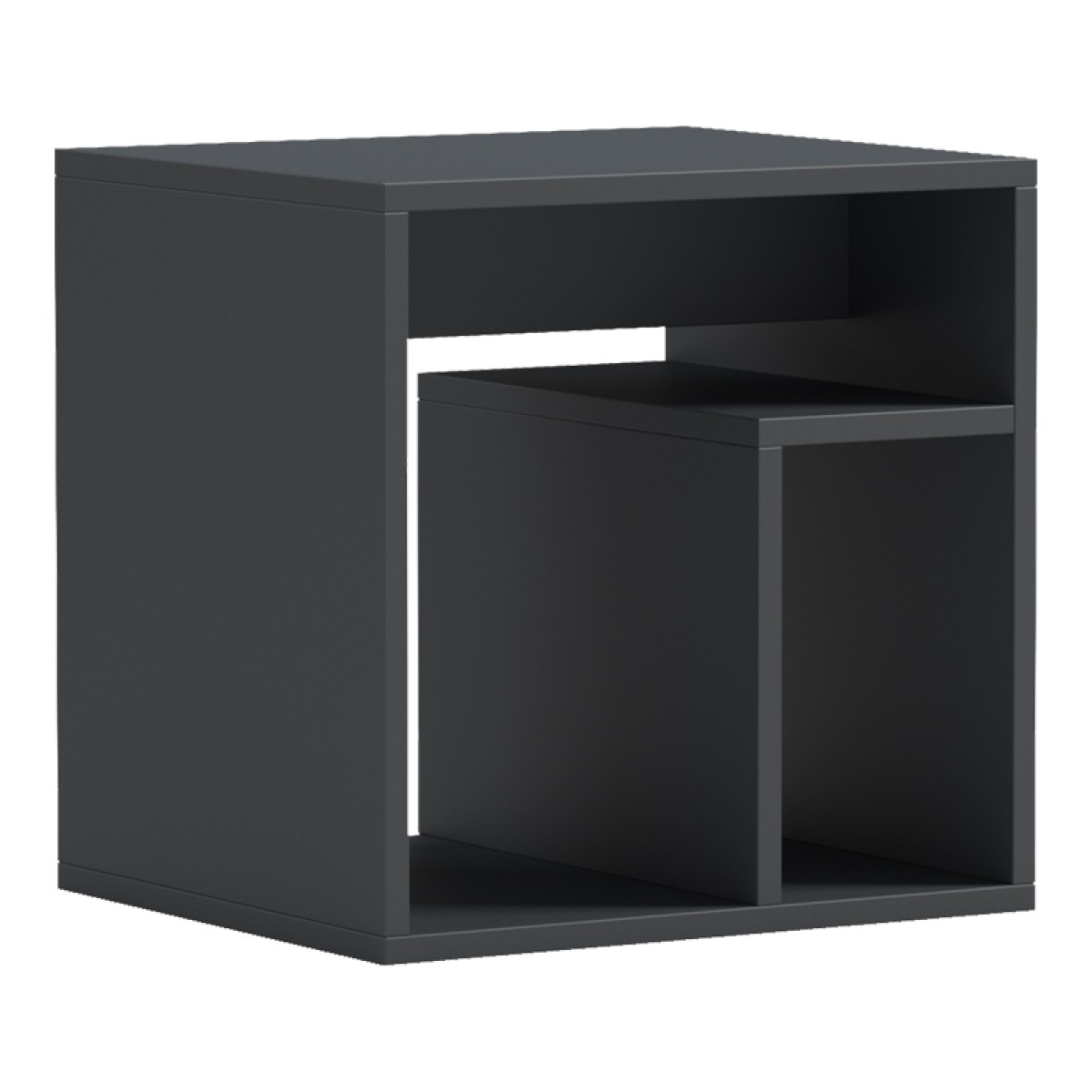 Βοηθητικό τραπέζι Doublo pakoworld ανθρακί 40x35x40εκ