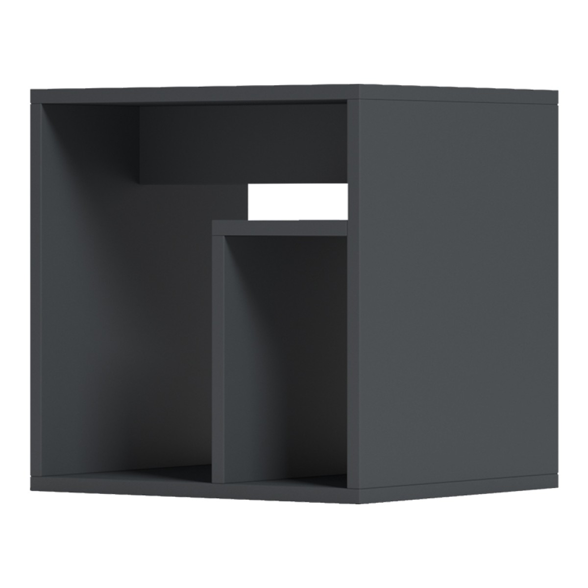 Βοηθητικό τραπέζι Doublo pakoworld ανθρακί 40x35x40εκ