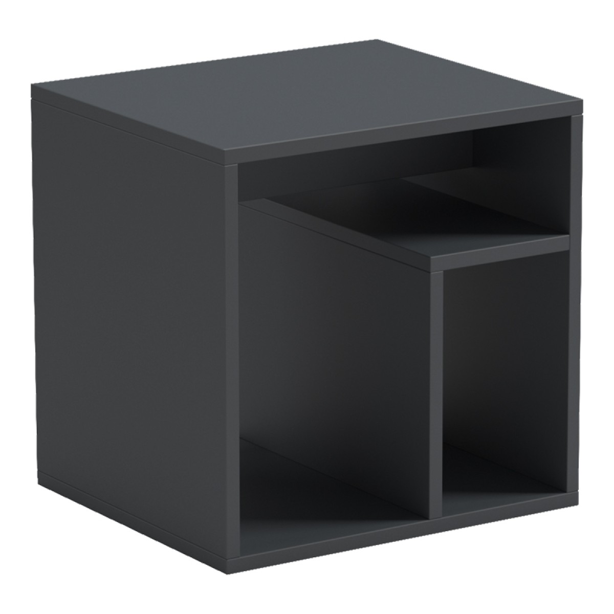 Βοηθητικό τραπέζι Doublo pakoworld ανθρακί 40x35x40εκ