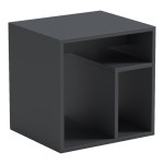 Βοηθητικό τραπέζι Doublo pakoworld ανθρακί 40x35x40εκ