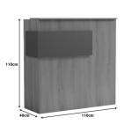 Γραφείο reception Optima pakoworld με led sonoma-ανθρακί 110x40x110εκ