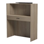 Γραφείο reception Zowel pakoworld με led sonoma-ανθρακί 90x40x110εκ