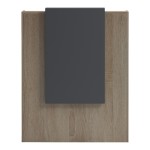 Γραφείο reception Zowel pakoworld με led sonoma-ανθρακί 90x40x110εκ