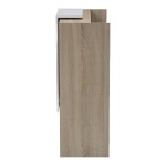 Γραφείο reception Zowel pakoworld με led sonoma-λευκή όψη μαρμάρου 90x40x110εκ