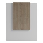 Γραφείο reception Zowel pakoworld με led λευκό - sonoma 90x40x110εκ