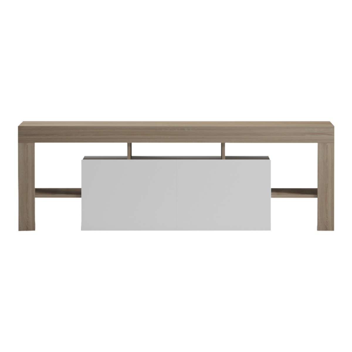 Έπιπλο τηλεόρασης Liner pakoworld sonoma-λευκό 150x40x50εκ