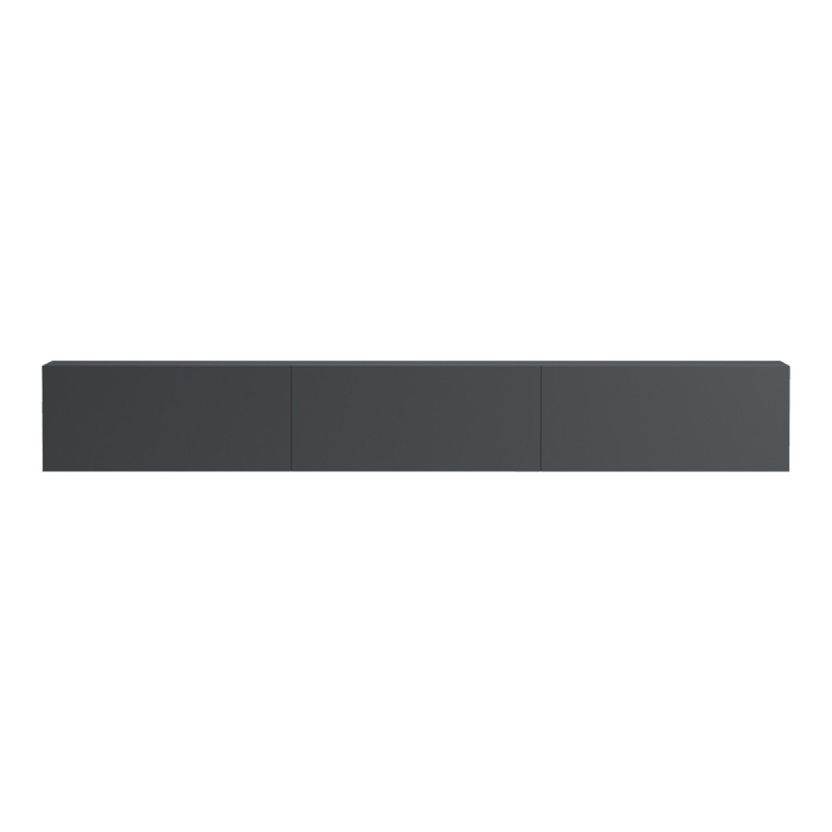 Έπιπλο τηλεόρασης επιτοίχιο με Led Rival pakoworld ανθρακί 210x35x30εκ